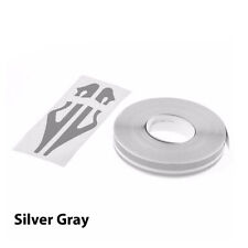 Gray Roll Vinyl Double Line Silver Pinstriping Pin Stripe Tape Sticker 12mm New