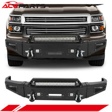Complete Textured Off-road Front Bumper For Chevy Silverado 1500 W Winch Seat