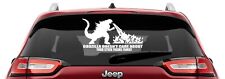 Godzilla Doesnt Care About Your Stick Figure Family Vinyl Decal