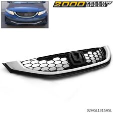 Fit For Honda Civic 2013-2015 Seden Front Upper Grille With Chrome Molding New