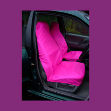 Pair Bright Hot Pink Waterproof Car Van Universal Front Seat Covers Uk Made