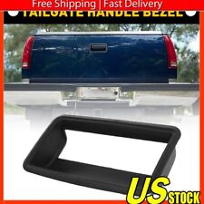 For 88-00 Gmc Chevy Chevrolet Tailgate Handle Bezel Trim Rear Gate Cover Black