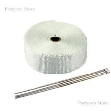 5m White Muffler Exhaust Pipe Insulation Thermal Heat Wrap Motorcycle Header