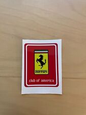 Vintage Ferrari Club Of America Windshield Window Sticker