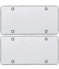 2 Clear Flat License Plate Cover Bug Shield Plastic Protector For Car Auto Tag