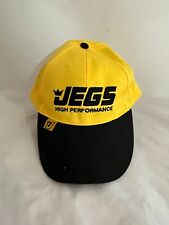 Jegs High Performance Yellowblk Racing Adjustable Strapback Baseball Cap Hatnew
