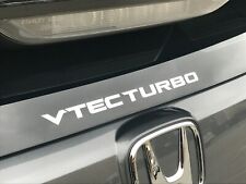 Vtec Turbo Sticker - Honda - Set Of 2 White Decals
