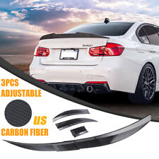 Carbon Fiber Adjustable Rear Trunk Spoiler Lip Roof Tail Wing For Car Sedan