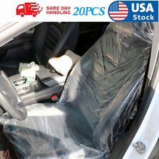 20pcs Disposable Car Seat Covers Universal Auto Cushion Plastic Cover Waterproof