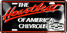 The Heartbeat Of America Emblem Embossed Metal License Plate Sign