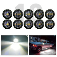 20x 2 7 Led Side Marker Lights Truck Trailer Round Bullet Light Amberredwhite