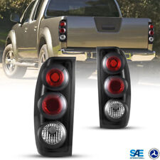 Tail Lights For 1998-2004 Nissan Frontier Cab Pickup Black Smoke Rear Lamps Pair