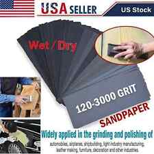 48 Pcs Sandpaper Sand Paper Sanding Sheets Assorted Auto Wet Dry Wood Car Metal