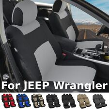 For Jeep Wrangler Car Seat Cover Full Set Front Rear Polyester Cushion Protector