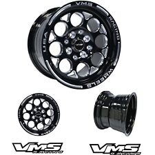 Two Vms Racing Modulo 15x8 Drag Race Rims Wheels 5x100 And 5x114.3 Et20 Pair