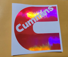 Cummins Pink Chrome Oil Slick Fluorescent Decal Sticker 4x4