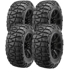 Qty 4 40x15.50r22lt Nitto Mud Grappler 127q Load Range D Black Wall Tires