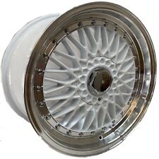 22x910.5 Wheels 22 Bbs Style Staggered Rims Gloss White Machined Lips Set Of 4