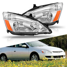 Oe Style Chromeamber Headlight Assembly For 03-07 Honda Accord Sedancoupe 2x