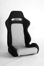 Cipher Auto Black Clothgrey Inner Cloth Universal Racing Seats Pair Wsliders