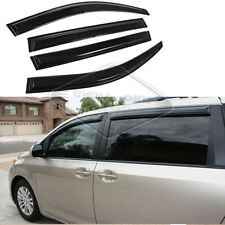 Fit 2011- 2020 Toyota Sienna Window Visors Tape-on Smoked Rain Deflectors Guards