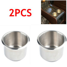 2pcs Cup Drink Holder For Marine Boat Camper Truck Rv Stainless Steel Brushed