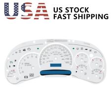 For Gm Silverado Sierra Tahoe White Gauge Face Overlay Led Style Trans Temp
