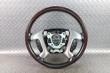 07-14 Gm Suv Black Leather Woodgrain Steering Wheel Oem Audio Cruise Switches Oe
