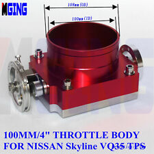 100mm 4 Throttle Body High Flow For Nissan Skyline Vq35 350z Z33 Tps Race Red