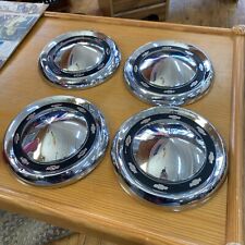 4 Vintage 1955-1956 Chevy 150 210 Bel Air Poverty Dog Dish 10.5 Hub Cap Canter