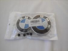 Car Hood And Trunk Emblems 82mm 75mm Badge For Bmw Blackbluewhite