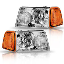 2x For 2001-2011 Ford Ranger Headlights Clear Headlamp Chrome Left Right Lh Rh