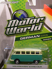 Turquoise Cream Volkswagen Samba Bus Greenlight 164 Scale Diecast Model