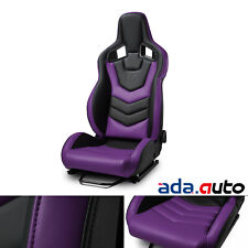 Universal Reclinable Pvc Evo-series Racing Seats Car Seat Black-purple Wsliders