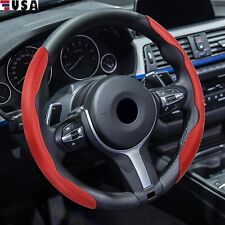 Red Carbon Fiber Universal Car Steering Wheel Booster Cover Nonslip Accessory Us