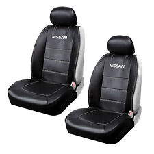 Nissan Logo Premium Synthetic Leather Sideless Car Truck Front Seat Covers Set