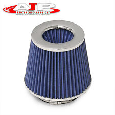 Blue Silver 4 102mm Inlet Short Ram Cold Air Intake Filter For Chevy Silverado