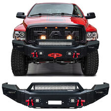 For 2002-2005 Dodge Ram 1500 Front Bumper With Winch Plate Led Lights
