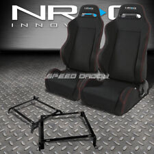 Nrg 2 Type-r Red Stitches Racing Seatsbracket For 89-98 Nissan 240sx S13 S14