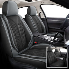Car 5-seat Covers Pu Leather Frontrear Cushion For Mazda 3 2010-2019 Grayblack