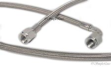 Turbo Oil Feed Line 18 Steel Braided -4 -4an 90 Degree X Straight Ptfe Line Usa