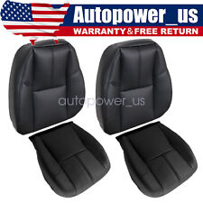 For 2007-2014 Chevy Silverado Tahoe Yukon Sierra Front Leather Seat Cover Black