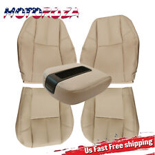 For 2007-2014 Chevy Tahoe Front Bottom Top Replacement Leather Seat Cover Tan