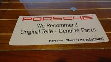 Porsche Sticker Decal Dealer Factory Parts Dept 4x9 911 356 914 Racing