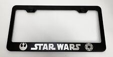 Laser Engraved Etched Star Wars Stainless License Plate Holder Frame