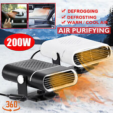 Portable Electric Car Heater 12v Heating Fan Defogger Defroster Demister 200w Us