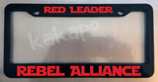 Red Leader Rebel Alliance Star Wars Fans Glossy Black License Plate Frame
