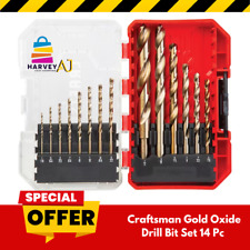 Craftsman 14-piece Assorted Gold Oxide Coated Jobber Length Twist Drill Bit Set
