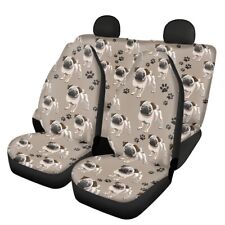 Cute Pug Pattern Car Seat Covers Set Brand Design Vehicle Clean Protector New