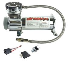 Airmaxxx 400 Chrome Air Compressor For Air Ride Suspension System 120 On 150 Off